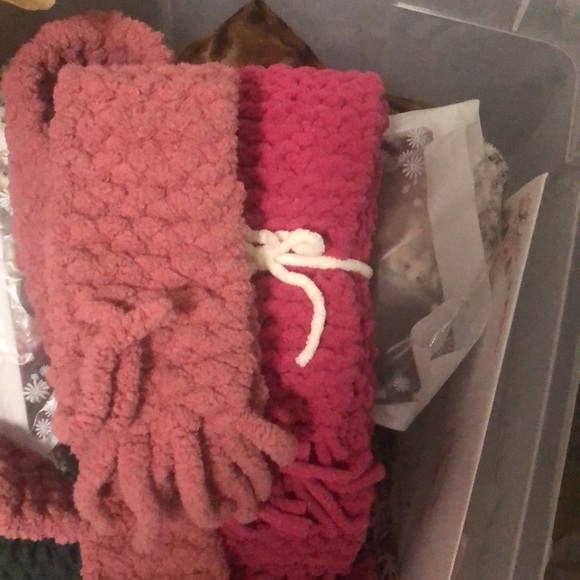 Handmade crochet/ knit scarfs - many colors - bundle and save / some with fringe - Picture 3 of 12